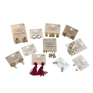 SUGARFIX by BaubleBar Set of 11 Assorted Earrings- Nickel Free